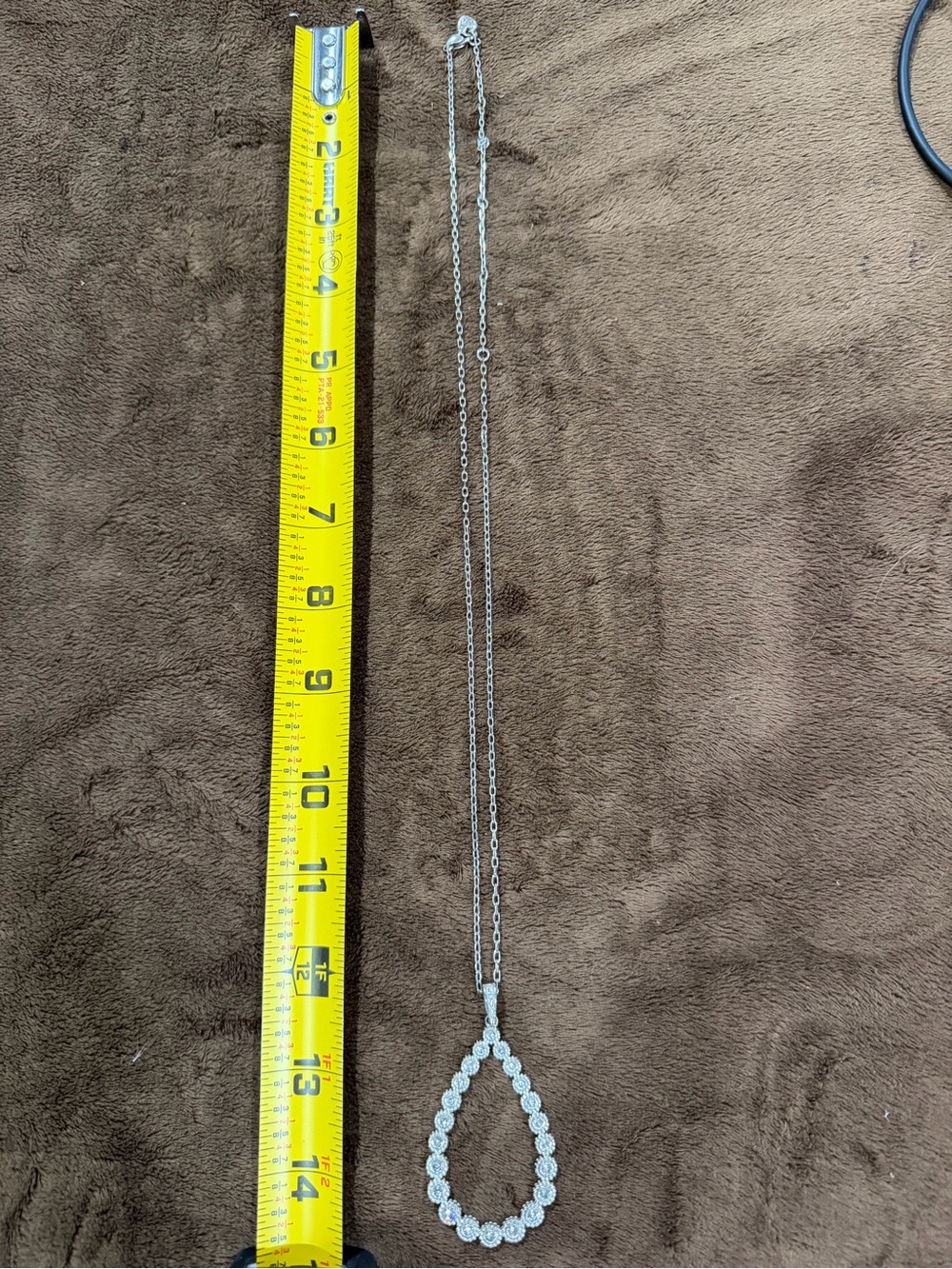 Brighton Silver Teardrop Crystal Pendant Necklace